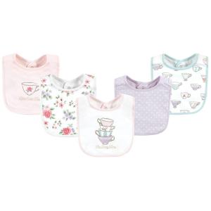 image:imageHudson Baby Unisex Baby Cotton Bibs Holiday Bold Boy One SizeTea Party