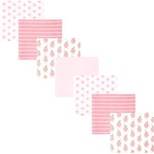 image:imageHudson Baby Unisex Baby Cotton Polyester Flannel Receiving Blankets Bundle 7PackHappy Strawberries