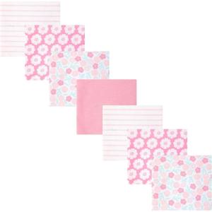 image:imageHudson Baby Unisex Baby Cotton Polyester Flannel Receiving Blankets BundlePink Daisies