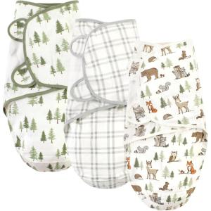 image:imageHudson Baby Unisex Baby Cotton Swaddle Wrap Forest Animals 03 MonthsForest Animals