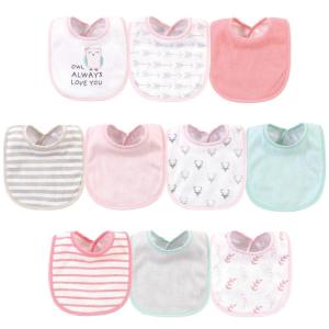 image:imageHudson Baby Unisex Baby Cotton and Polyester Bibs Moon And Back One SizeOwl Always Love You