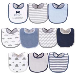 image:imageHudson Baby Unisex Baby Cotton and Polyester Bibs Moon And Back One SizePerfect Gentleman