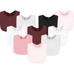 image:imageHudson Baby Unisex Baby Drooler Bib With Waterproof LiningPink Burgundy