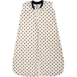 image:imageHudson Baby Unisex Baby Fleece Sleeping Bag Sack BlanketBlack Cream Dot