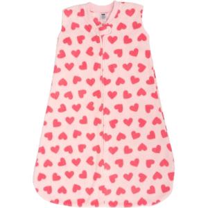 image:imageHudson Baby Unisex Baby Fleece Sleeping Bag Sack BlanketBright Pink Hearts