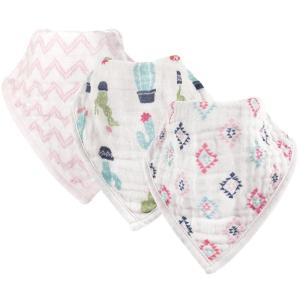 image:imageHudson Baby Unisex Baby Muslin Cotton Bandana Bibs Paper Birds One SizePink Aztec