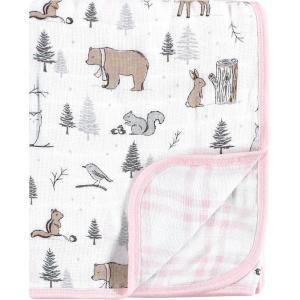 image:imageHudson Baby Unisex Baby Muslin Tranquility Quilt Blanket Winter Forest One SizeWinter Forest
