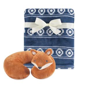 image:imageHudson Baby Unisex Baby Neck Pillow and Plush Blanket Set Modern Fox One Size