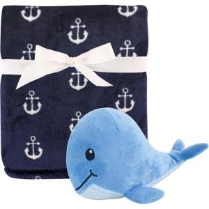 image:imageHudson Baby Unisex Baby Plush Blanket Security Blanket and Toy Set Boy Whale One SizeAnchor Whale