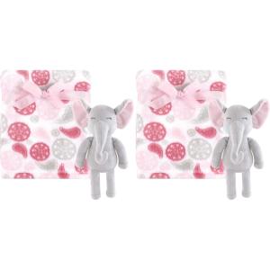 image:imageHudson Baby Unisex Baby Plush Blanket Security Blanket and Toy Set Boy Whale One SizePaisley Elephant