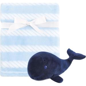 image:imageHudson Baby Unisex Baby Plush Blanket with Toy Blue Whale One SizeBlue Whale