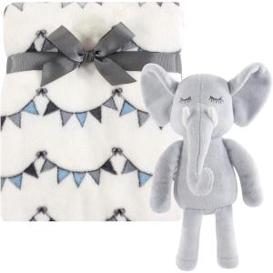 image:imageHudson Baby Unisex Baby Plush Blanket with Toy Blue Whale One SizeModern Elephant
