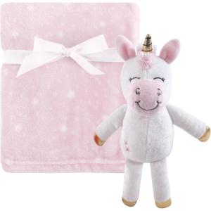 image:imageHudson Baby Unisex Baby Plush Blanket with Toy Blue Whale One SizePink Unicorn Toy