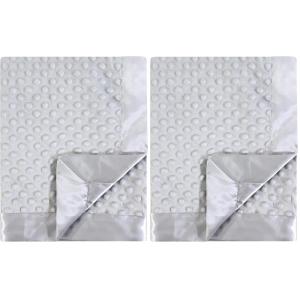 image:imageHudson Baby Unisex Baby Plush Mink Blanket Gray One Size Pack of 2