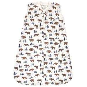 image:imageHudson Baby Unisex Baby Premium Quilted Sleeveless Sleeping Bag and Wearable Blanket Forest Animals 1218 MonthsMoose Bear