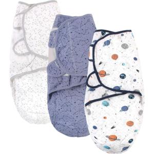 image:imageHudson Baby Unisex Baby Quilted Cotton Swaddle Wrap 3pk Rose Leopard 03 MonthsSpace