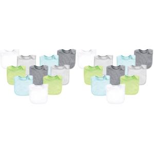 image:imageHudson Baby Unisex Baby Rayon from Bamboo Terry Bibs Black White One SizeGray Mint Lime