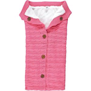image:imageHudson Baby Unisex Baby Sherpa Knitted Baby Lounge Stroller Wrap Sack Blushing Bride One SizeAzalea Pink