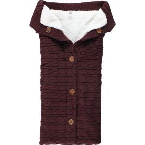 image:imageHudson Baby Unisex Baby Sherpa Knitted Baby Lounge Stroller Wrap Sack Blushing Bride One SizeBurgundy