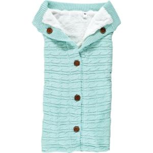 image:imageHudson Baby Unisex Baby Sherpa Knitted Baby Lounge Stroller Wrap Sack Blushing Bride One SizeMint
