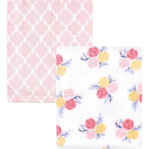 image:imageHudson Baby Unisex Baby Silky Plush and Coral Fleece Blanket Girl Farm Animals 30x36 inchesBlossoms