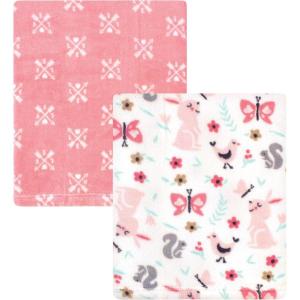 image:imageHudson Baby Unisex Baby Silky Plush and Coral Fleece Blanket Girl Farm Animals 30x36 inchesSweet Bunny