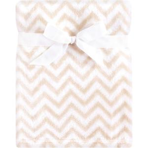 image:imageHudson Baby Unisex Baby Silky Plush and Coral Fleece Blanket Girl Farm Animals 30x36 inchesTan Chevron