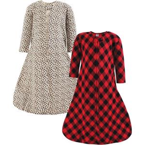 image:imageHudson Baby Unisex Baby Thermal Long Sleeve Sleeping Bag 2pkBuffalo Plaid Leopard
