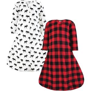 image:imageHudson Baby Unisex Baby Thermal Long Sleeve Sleeping Bag 2pkBuffalo Plaid Moose