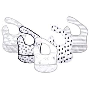 image:imageHudson Baby Unisex Baby Waterproof Polyester Bibs Veggies FeederClouds