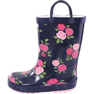 image:imageHudson Baby Unisex Baby and Toddler Rain BootsMidnight Pink Roses