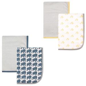 image:imageInterlock Cotton Swaddle Blanket 4PackBoy ElephantDucks
