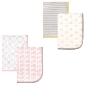 image:imageInterlock Cotton Swaddle Blanket 4PackGirl ElephantDucks