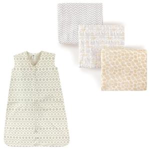 image:imageMuslin Swaddle Blanket 3Pack amp Wearable Cotton Jersey Sleeping BagElephantsAztec