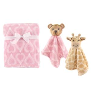 image:imagePlush Blanket with Security Blankets 2PackGirl BearGiraffe