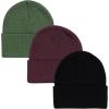 image:imageHudson Baby Baby 6pc Knit Cuffed BeanieGreen Burgundy Bijou Blue