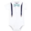 image:imageHudson Baby Infant Boy Cotton Bodysuits Mint Navy Cuter Version 03 Months