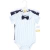 image:imageHudson Baby Infant Boy Cotton Bodysuits Mommys Little Man Bow Tie 1218 Months