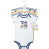 image:imageHudson Baby Infant Boys Cotton Bodysuits 5Pack Blue Construction Trucks 03 Months