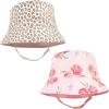 image:imageHudson Baby Unisex Baby 4Pc Sun Protection Hat Ice Cream Dot Lemon Stripe 1224 MonthsBlush Rose Leopard Mint Floral Leopard