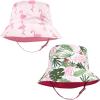 image:imageHudson Baby Unisex Baby 4Pc Sun Protection Hat Ice Cream Dot Lemon Stripe 1224 MonthsFlamingo Rainbow Stripe Flamingo Tropical