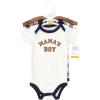 image:imageHudson Baby Unisex Baby Cotton Bodysuits Brown Navy Mamas Boy 3Pack Newborn