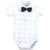 image:imageHudson Baby Unisex Baby Cotton Bodysuits Plaid Little Man Polo 1824 Months
