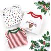 image:imageHudson Baby Unisex Baby Cotton BodysuitsWhite Christmoose