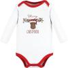 image:imageHudson Baby Unisex Baby Cotton BodysuitsWhite Christmoose