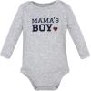 image:imageHudson Baby Unisex Baby Cotton LongSleeve Bodysuits 3PackBurgundy Heartbreaker