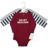 image:imageHudson Baby Unisex Baby Cotton LongSleeve Bodysuits 3PackBurgundy Heartbreaker