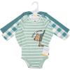image:imageHudson Baby Unisex Baby Cotton LongSleeve Bodysuits 3PackCozy Bear