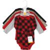 image:imageHudson Baby Unisex Baby Thermal Long Sleeve Bodysuits SnowflakeBuffalo Plaid Leopard