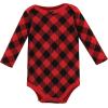 image:imageHudson Baby Unisex Baby Thermal Long Sleeve Bodysuits SnowflakeBuffalo Plaid Leopard